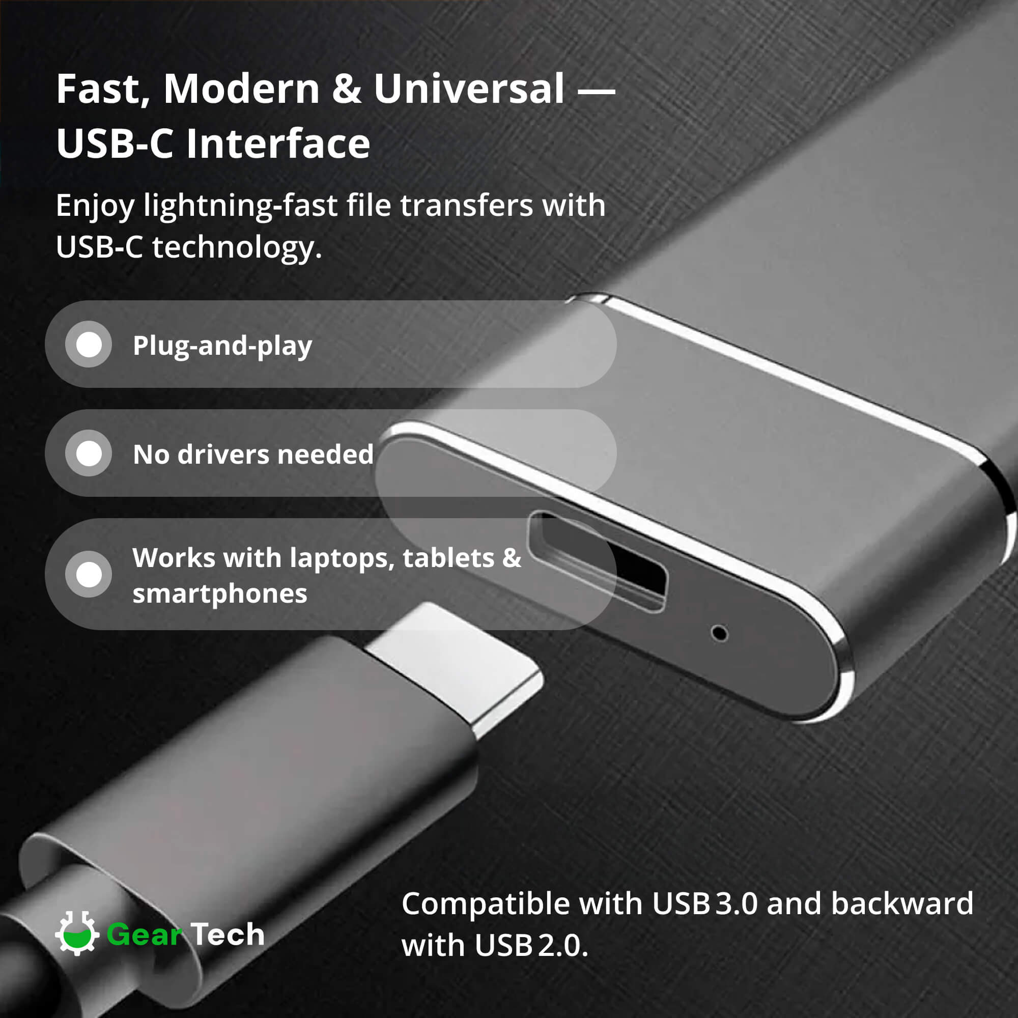 SSD Portatile 5TB – Hard Disk Esterno ad Alta Capacità con Velocità di Trasferimento Ultra Rapide