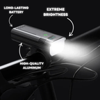 Fahrradlampe LED vorne – 5000 Lumen Fahrradstrahler mit 12 LEDs & USB-C Akku 10000mAh