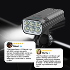 Fahrradlampe LED vorne – 5000 Lumen Fahrradstrahler mit 12 LEDs & USB-C Akku 10000mAh
