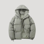 Puffer Jacket - Insulated Hood And Wind Resistant Warmth