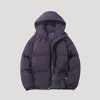Puffer Jacket - Insulated Hood And Wind Resistant Warmth