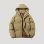 Puffer Jacket - Insulated Hood And Wind Resistant Warmth