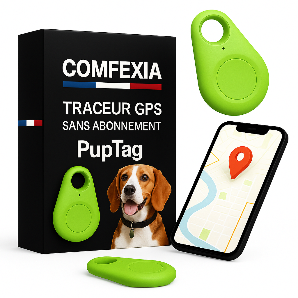 Collier GPS chien étanche et léger, collier GPS pour chien avec traceur GPS fiable sans abonnement