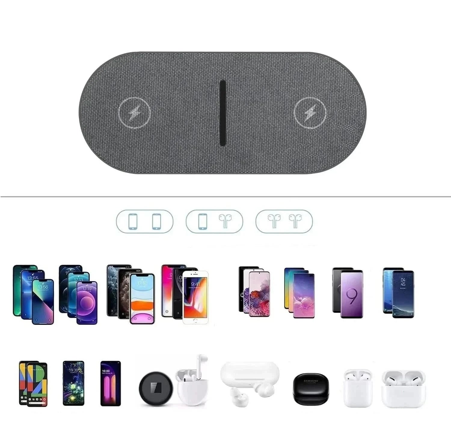 Stazione di Ricarica Wireless 40W – Carica Rapida Multipla
