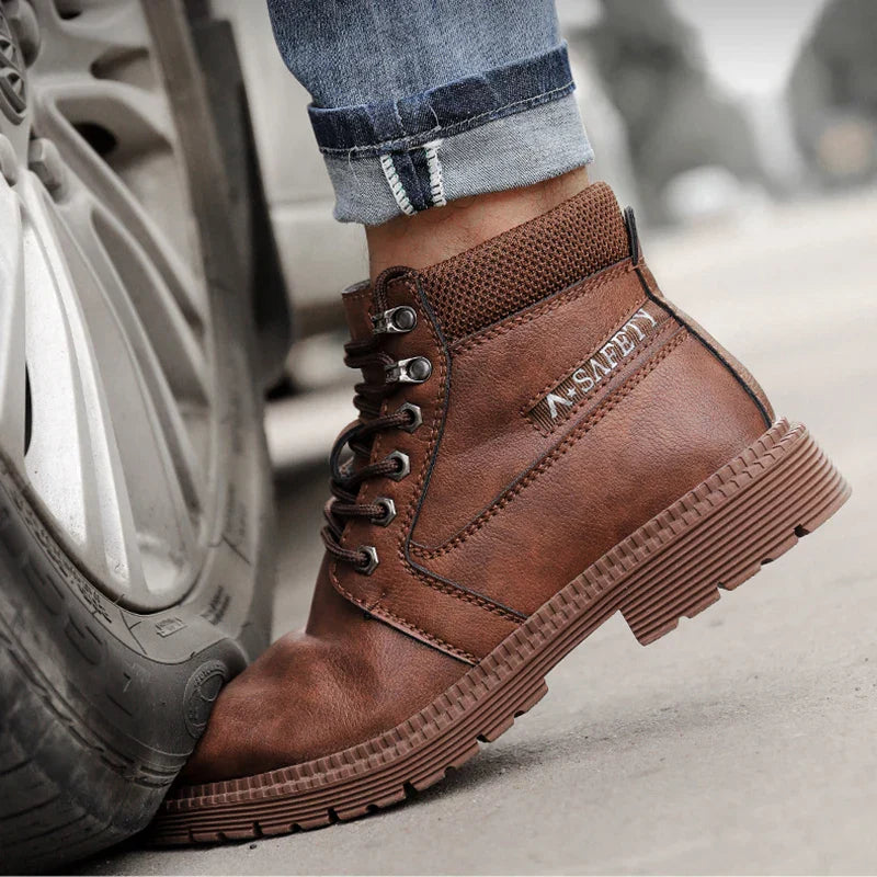 Men’s Waterproof Steel Toe Work Boots | Slip Resistant, Durable & Ideal for Heavy-Duty Jobs