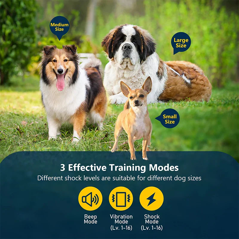 Halsband Hund mit Strom – Trainingshalsband mit Fernbedienung, Halsband mit Strom für Hunde, Vibrationshalsband tauber Hund