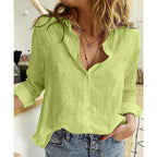 Women's Linen Dress Shirt | Lightweight, Breathable Fabric & Versatile for Casual or Professional Wear
