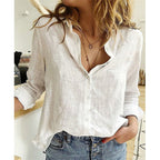 Women's Linen Dress Shirt | Lightweight, Breathable Fabric & Versatile for Casual or Professional Wear