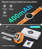 Smartwatch Sport Watch mit Herzfrequenz – Robuste Herrenuhr im Militärstil für Outdoor und Fitness