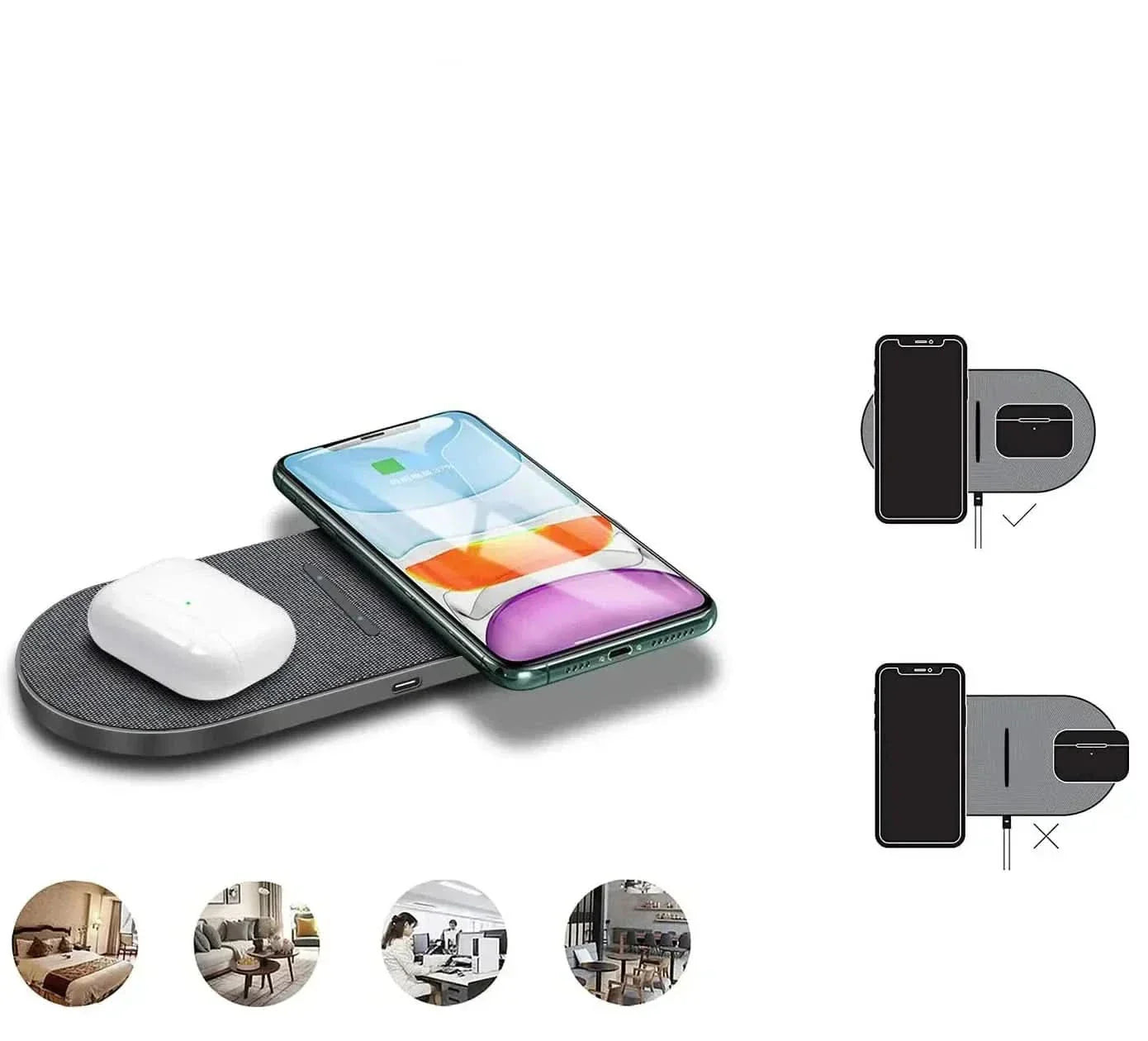 Stazione di Ricarica Wireless 40W – Carica Rapida Multipla