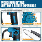 Einhand-Akku-Kettensäge 6 Zoll – Kompatibel mit 18 V Makita, tragbare Mini-Säge für Holzschnitt