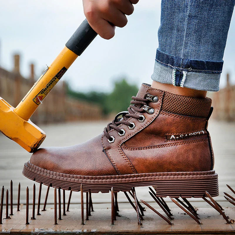Men’s Waterproof Steel Toe Work Boots | Slip Resistant, Durable & Ideal for Heavy-Duty Jobs