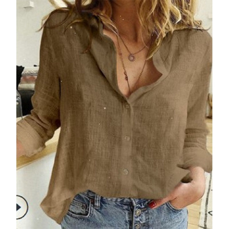 Women's Linen Dress Shirt | Lightweight, Breathable Fabric & Versatile for Casual or Professional Wear