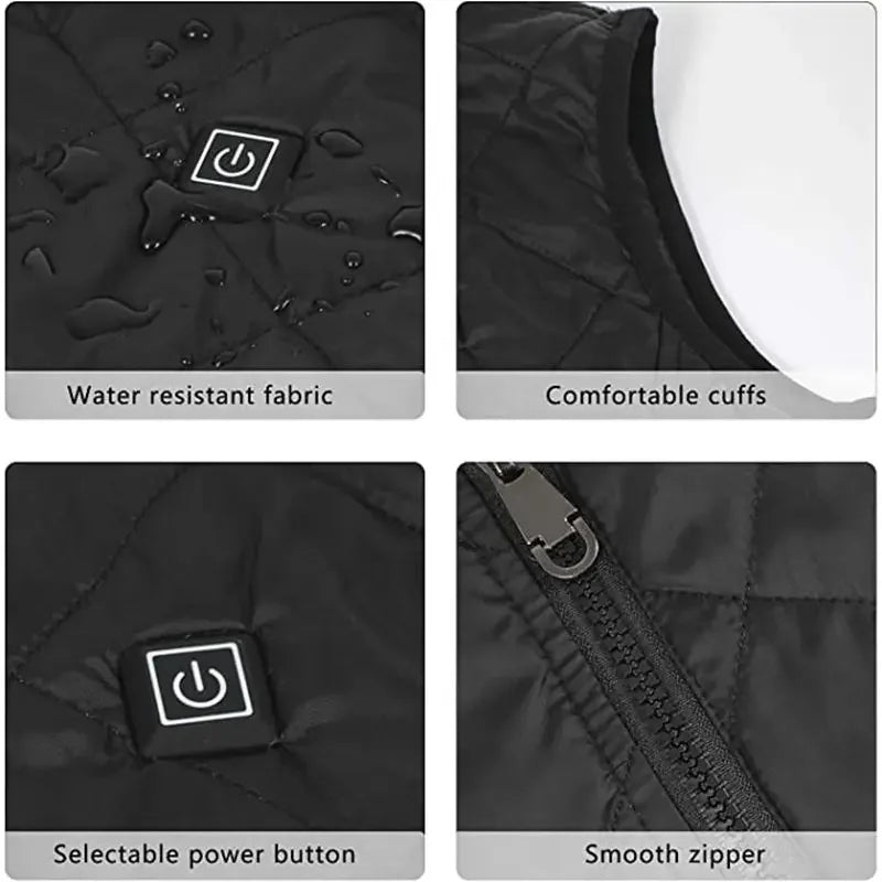 Gilet chauffant femme avec batterie – Veste thermique rechargeable pour temps froid