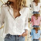 Women's Linen Dress Shirt | Lightweight, Breathable Fabric & Versatile for Casual or Professional Wear