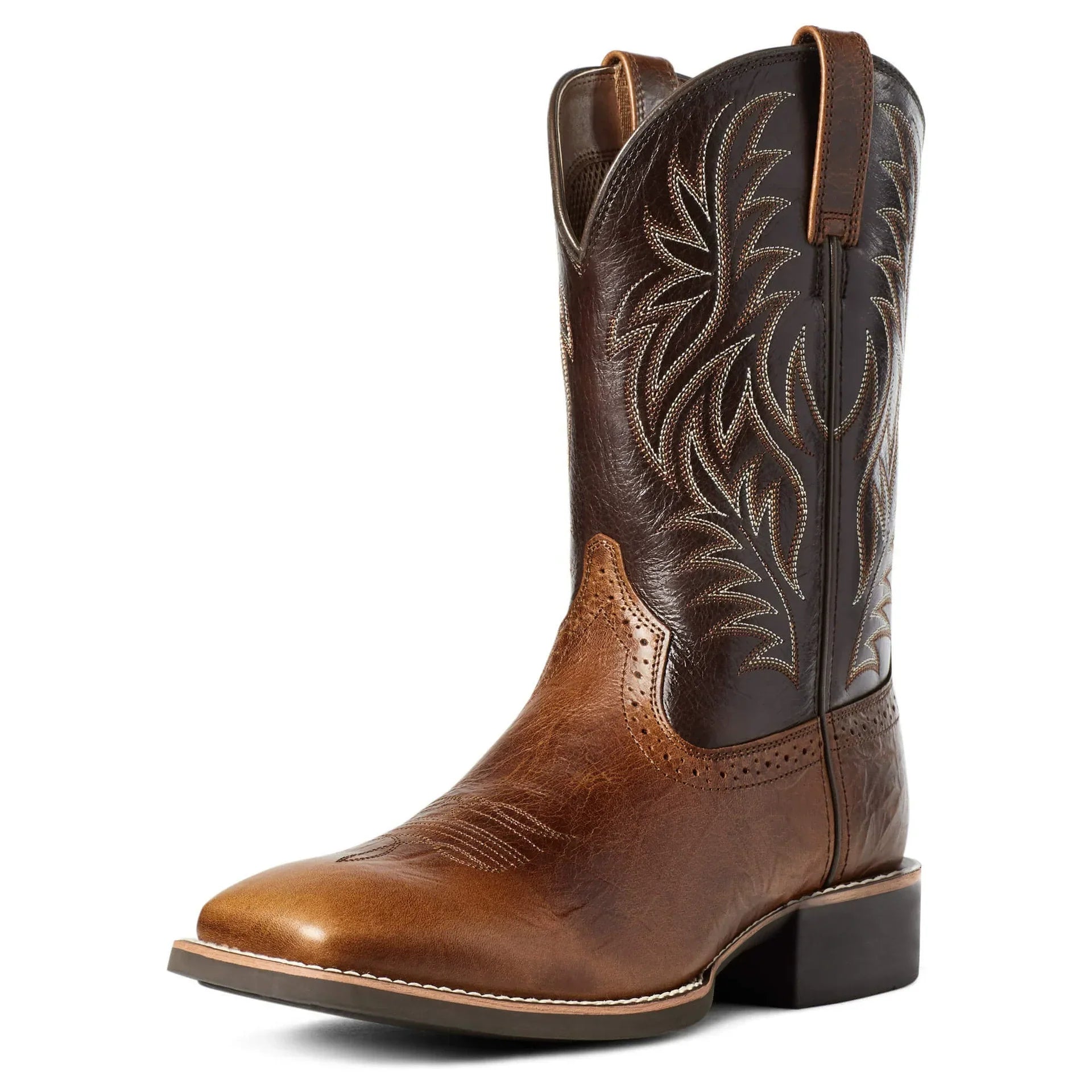 Men’s Mid-Calf Cowboy Boots | Embroidered, Durable Square Toe Design for Everyday Wear and Riding