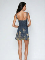 Sleeveless Shimmering Mini Dress | Fitted, Sparkle Detail & Perfect for Evening Parties and Special Events