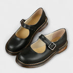 Women's Classic Mary Jane Shoes | Adjustable Buckle Strap & Comfortable Flat Sole for Everyday Wear