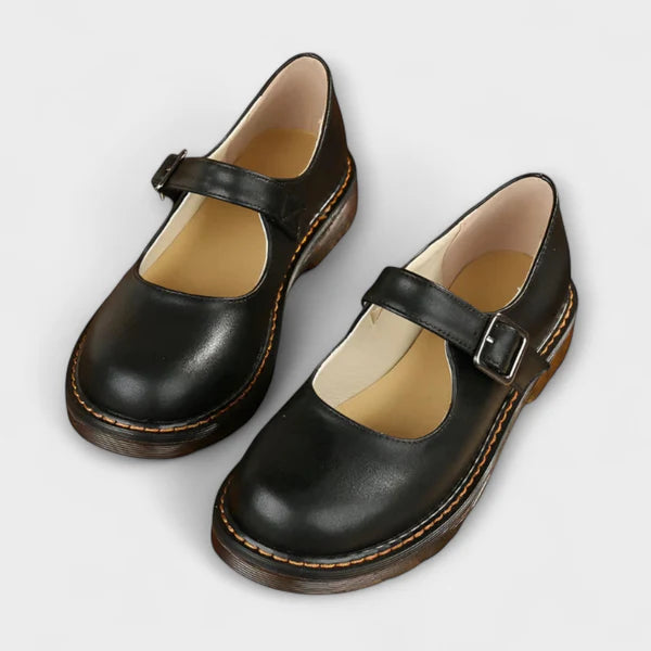 Women's Classic Mary Jane Shoes | Adjustable Buckle Strap & Comfortable Flat Sole for Everyday Wear