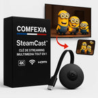 Passerelle multimédia TV 4K avec clé HDMI WiFi pour streaming et connexion Android TV