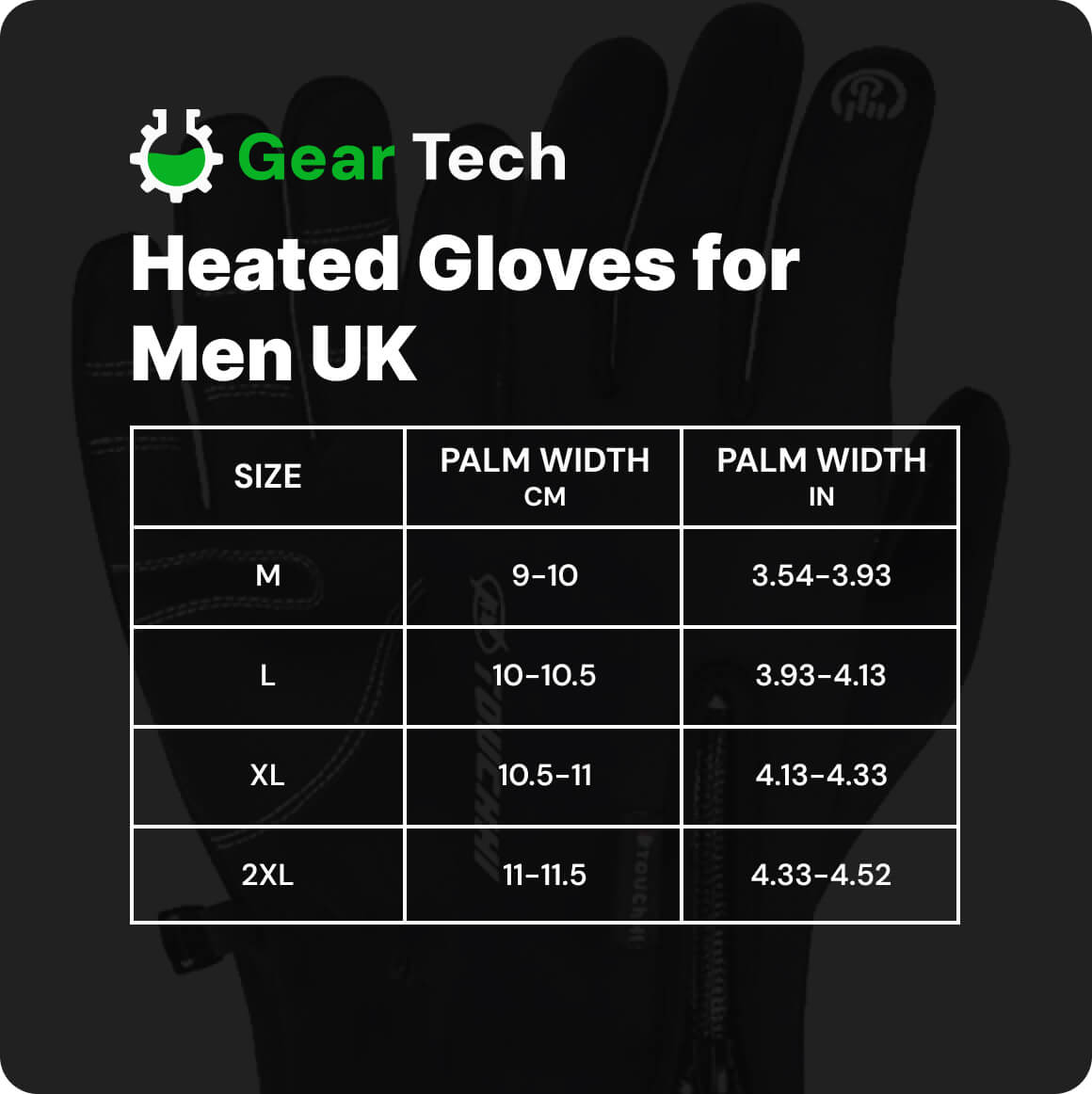 Gants Chauffants Homme | Gants d’Hiver Thermiques Imperméables avec Chauffage & Fonction Tactile