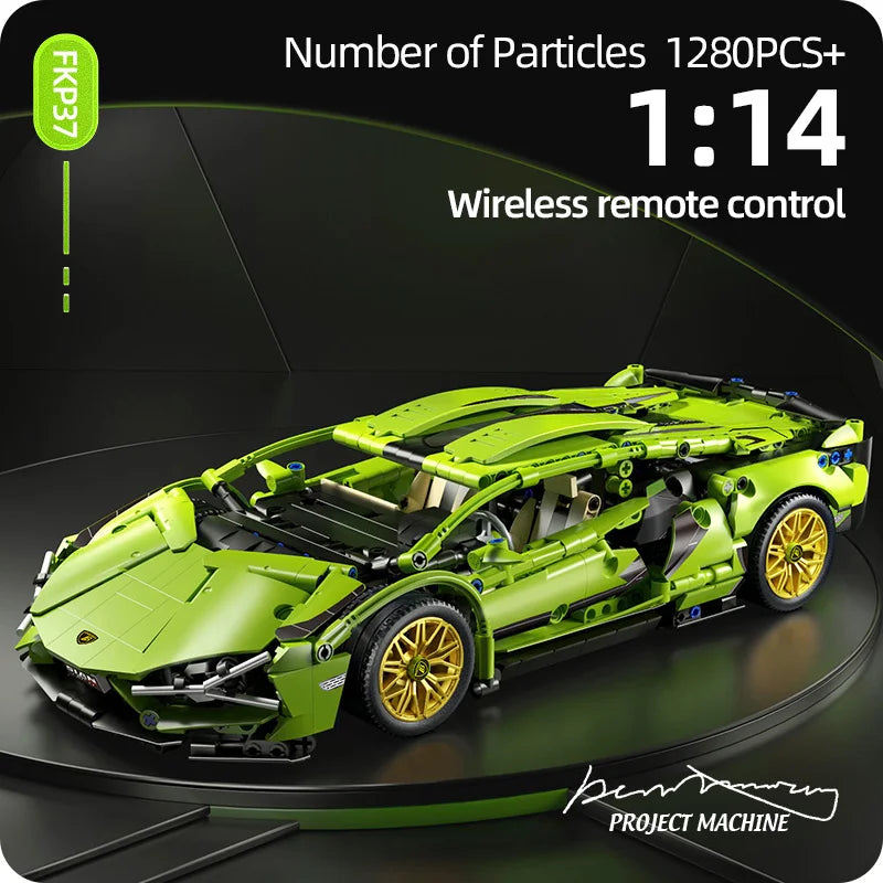 Ferngesteuerter Lamborghini als Modellauto zum Zusammenbauen – Technik-Bausatz für Kinder & Erwachsene
