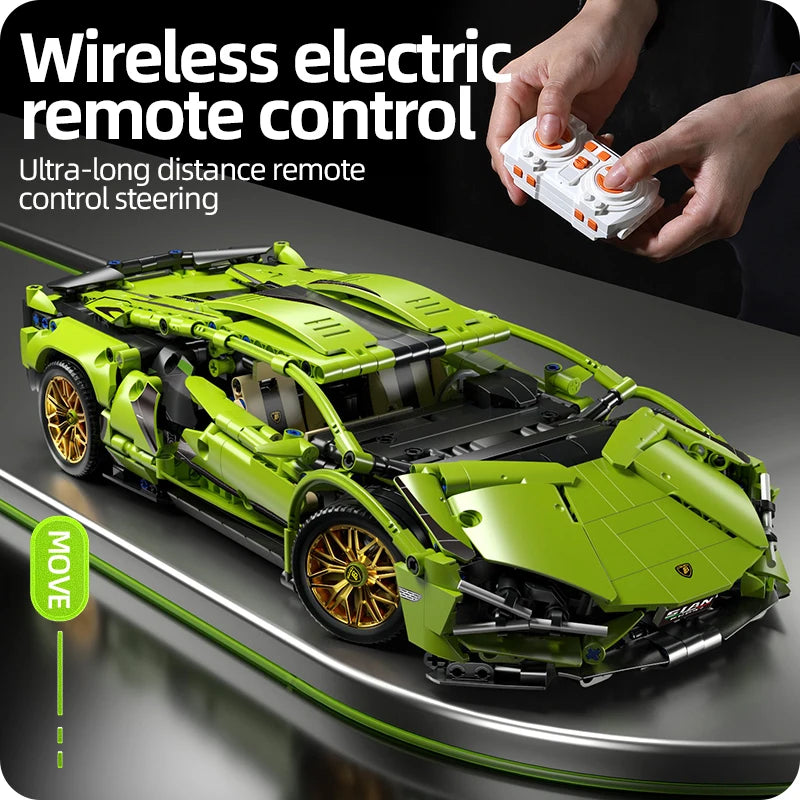 Ferngesteuerter Lamborghini als Modellauto zum Zusammenbauen – Technik-Bausatz für Kinder & Erwachsene