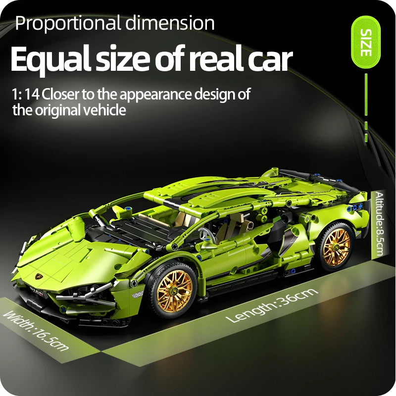 Ferngesteuerter Lamborghini als Modellauto zum Zusammenbauen – Technik-Bausatz für Kinder & Erwachsene