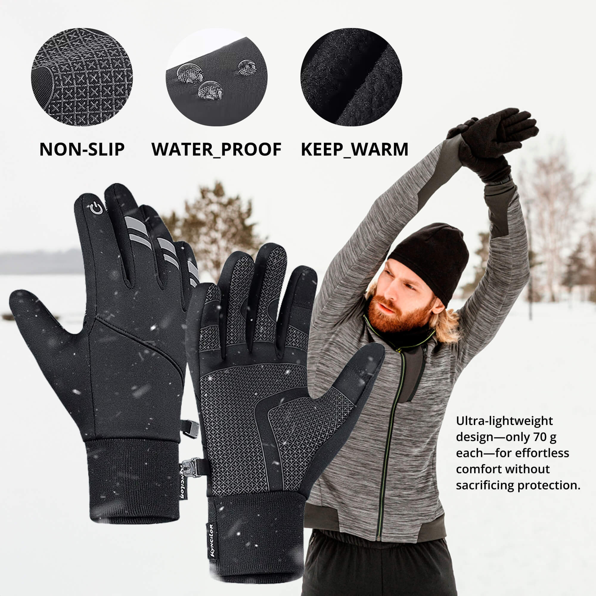 Gants de Cyclisme Hiver Thermiques | Imperméables, Coupe-Vent & Tactiles – Gants Chauds pour Hommes & Femmes