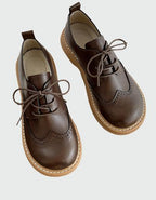 Women's Wide-Fit Oxford Shoes | Comfortable Brogue Design with Durable Sole for Casual & Semi-Formal Wear