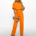 Women’s Belted Wide-Leg Jumpsuit | Flowy, Comfortable & Ideal for Day to Night Wear