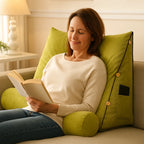 Rückenstützkissen in Keilform – Ergonomisches Keilkissen für Sofa und Rückenentlastung, in Anthrazit