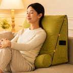 Rückenstützkissen in Keilform – Ergonomisches Keilkissen für Sofa und Rückenentlastung, in Anthrazit