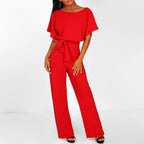 Women’s Belted Wide-Leg Jumpsuit | Flowy, Comfortable & Ideal for Day to Night Wear