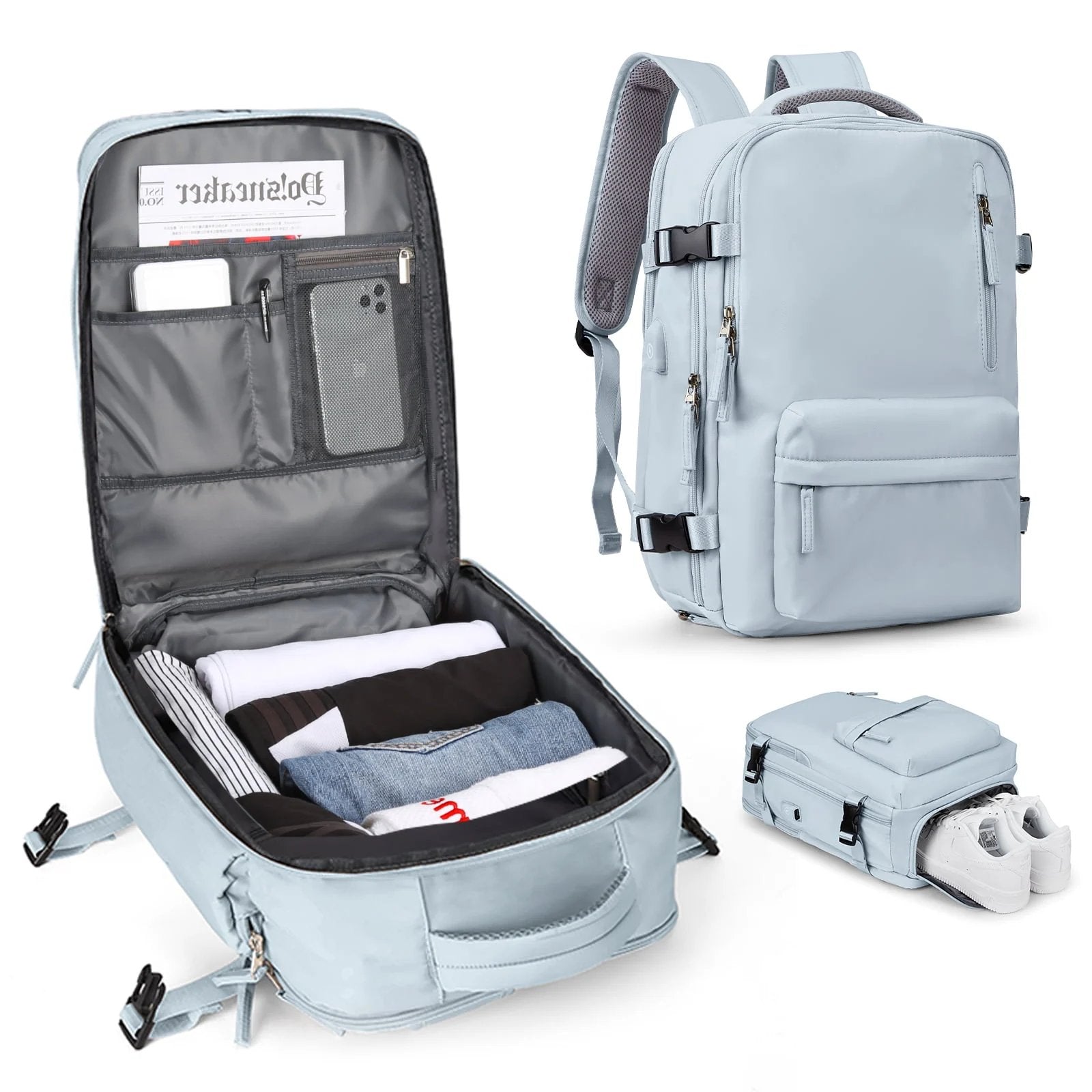 Damen Reiserucksack – wasserdichter Travel Rucksack für Frauen, vielseitiger Reiserucksack für unterwegs