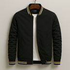 Men's Lightweight Zip-Up Bomber Jacket | Ribbed Trim & Classic Style for Casual Outfits