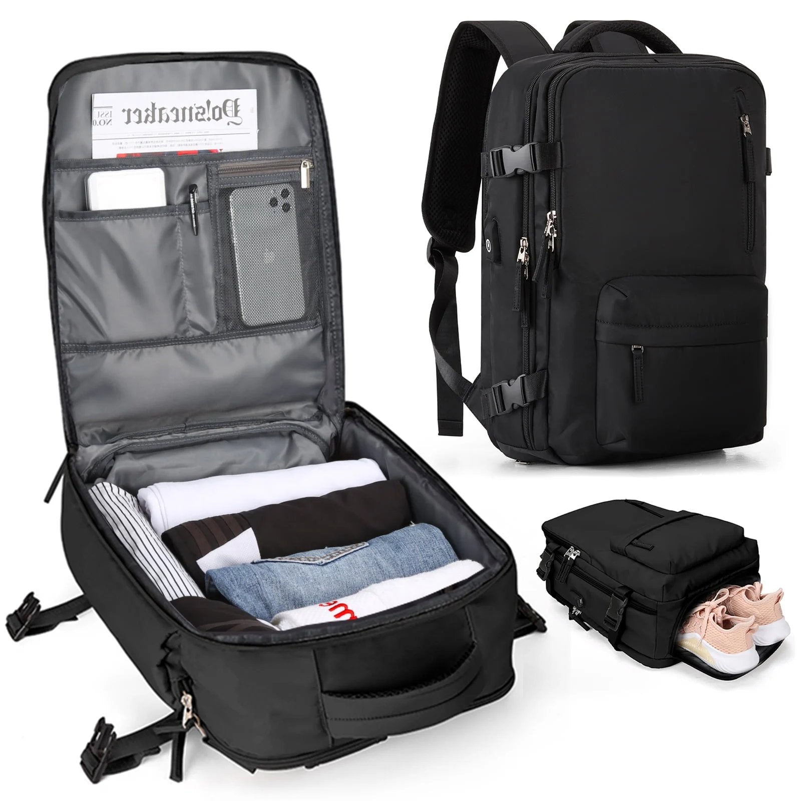 Damen Reiserucksack – wasserdichter Travel Rucksack für Frauen, vielseitiger Reiserucksack für unterwegs