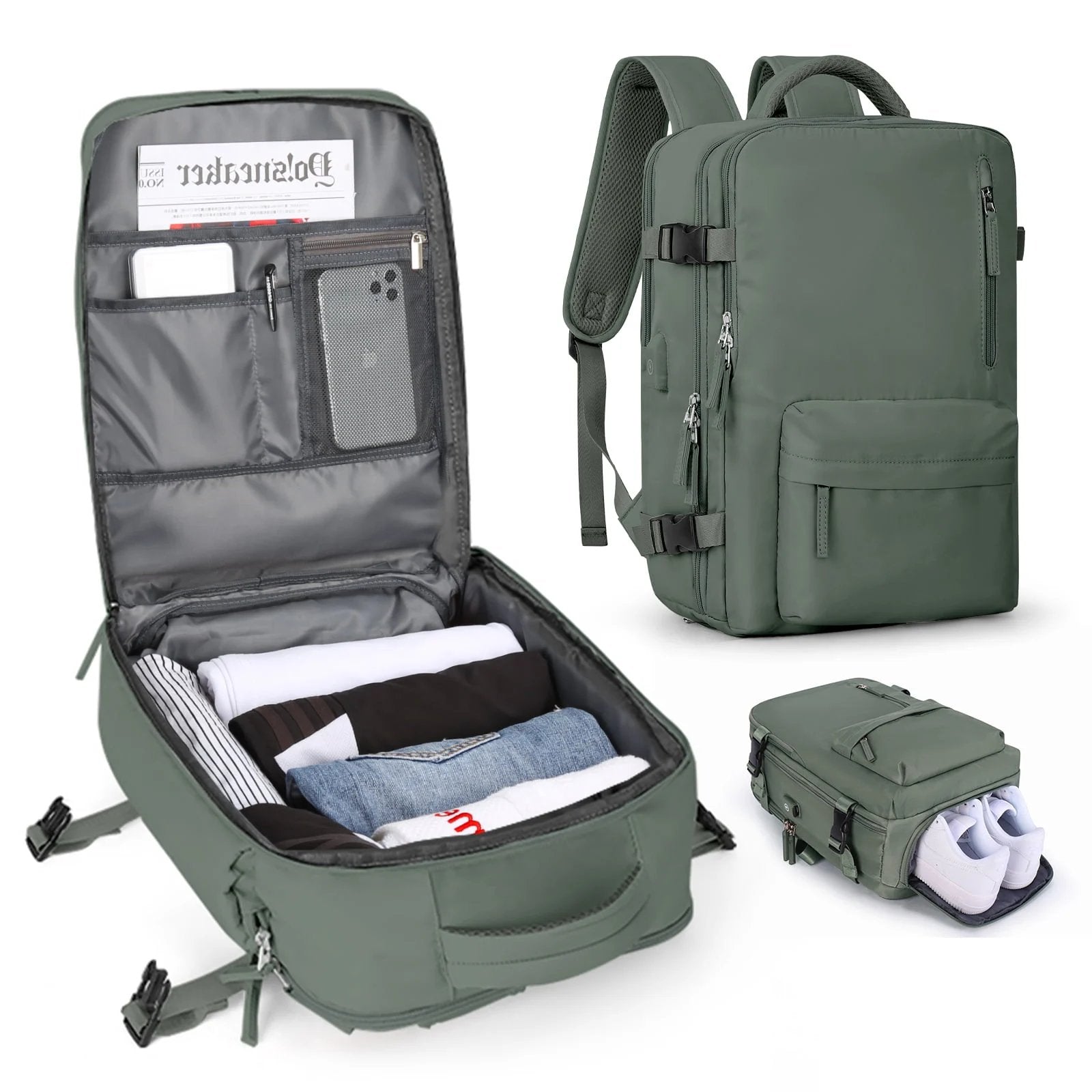Damen Reiserucksack – wasserdichter Travel Rucksack für Frauen, vielseitiger Reiserucksack für unterwegs
