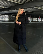 Long Women's Puffer Coat – Modern Transitional Jacket for Spring & Changeable Weather