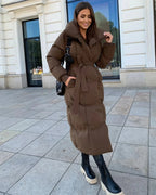 Long Women's Puffer Coat – Modern Transitional Jacket for Spring & Changeable Weather