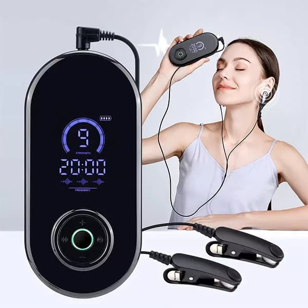 Dispositivo per il sonno con clip auricolari | Elettrostimolatore del nervo vago a microcorrente