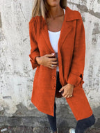 Women's Wool Coat | Lapel Collar, Comfortable Fit & Versatile for Casual and Business Outfits