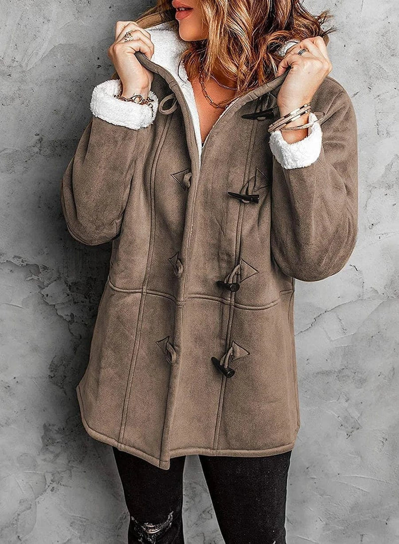 Hooded Cashmere Feel Coat | Soft, Warm & Timeless Design for Modern Women