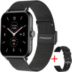 Smartwatch Damen eckig mit Schrittzähler und Telefonfunktion ohne Handy, ultradünne Fitnessuhr