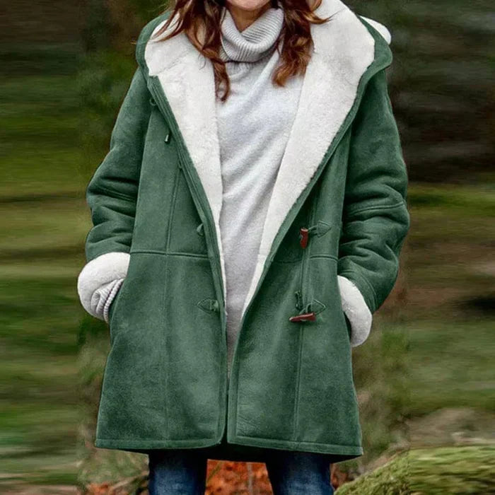 Hooded Cashmere Feel Coat | Soft, Warm & Timeless Design for Modern Women