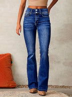 Women’s High-Waisted Flared Jeans | Retro-Inspired, Flattering Fit & Versatile for Casual and Semi-Formal Outfits