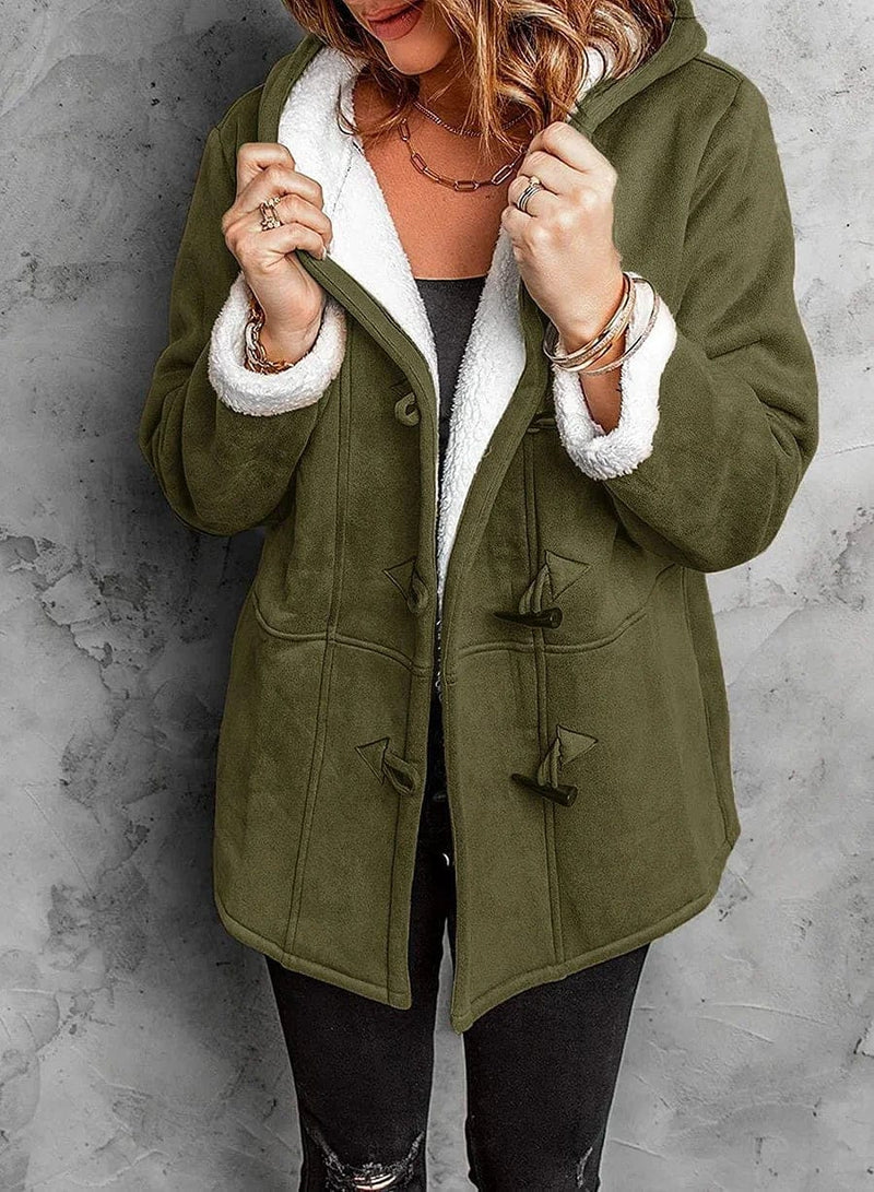 Hooded Cashmere Feel Coat | Soft, Warm & Timeless Design for Modern Women
