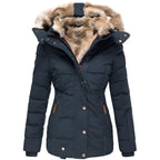 Women's Insulated Puffer Jacket | Slim Fit, Hooded Design for Cold Weather Comfort
