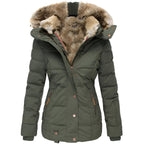Women's Insulated Puffer Jacket | Slim Fit, Hooded Design for Cold Weather Comfort