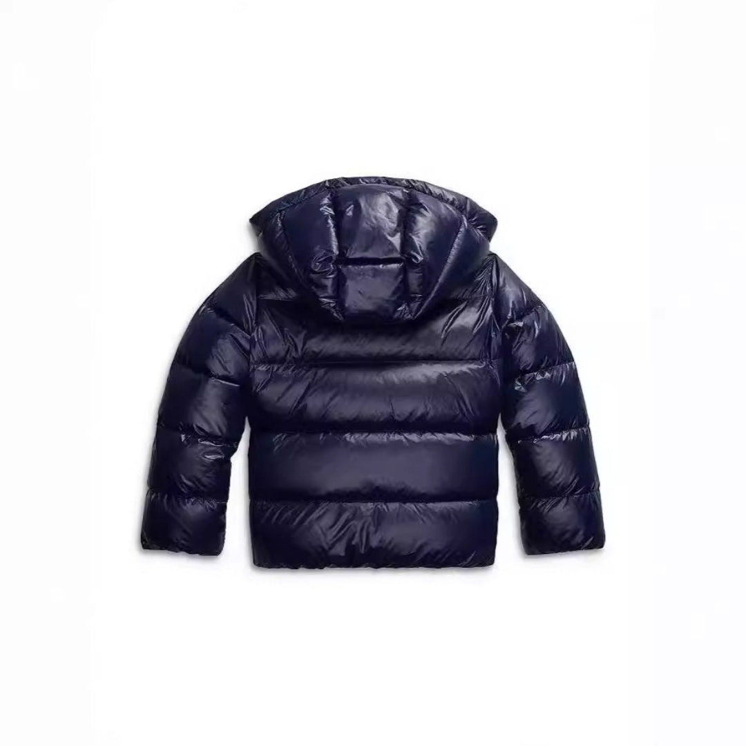 Shiny Puffer Jacket – Short Winter Jacket for Women with Modern Hood